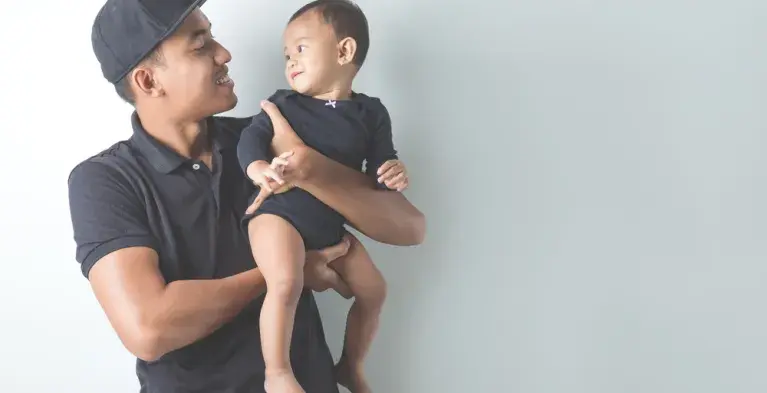 Vader met baby