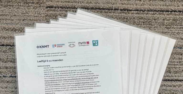 Advieskaarten voor preventieve controle jonge kinderen