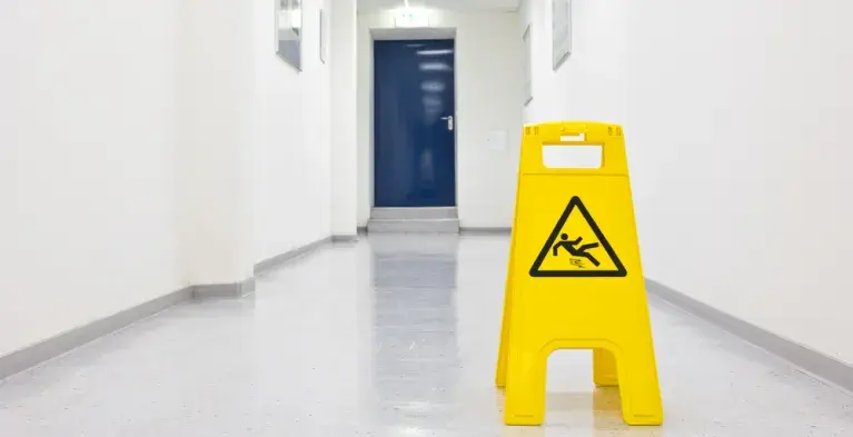 Waarschuwingsbord gladde vloer