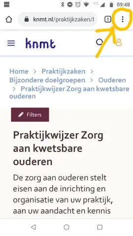 Praktijkwijzer ouderen als app op je Android-telefoon