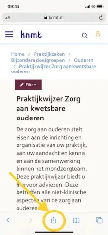 Praktijkwijzer ouderen als app op je Iphone