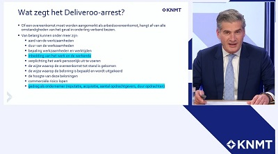 Fragment uit het KNMT-webinar over de Wet DBA