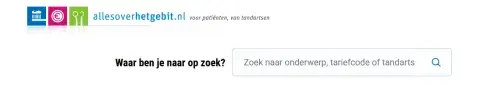 Allesoverhetgebit.nl zoekbalk