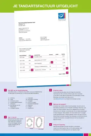 Voorbeeldfactuur tandartsrekening allesoverhetgebit.nl