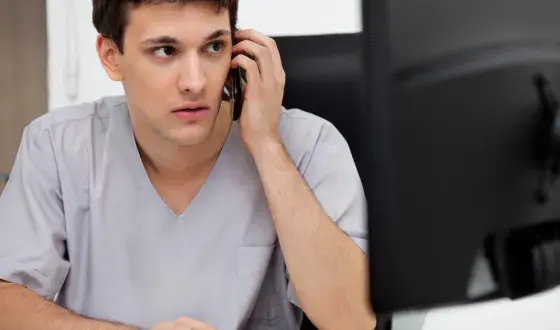 Telefonisch consult kaakchirurg