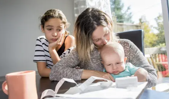 Moeder met geldproblemen