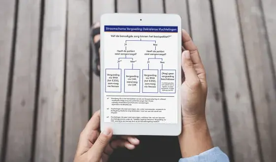 Stroomschema Oekraïne op Ipad