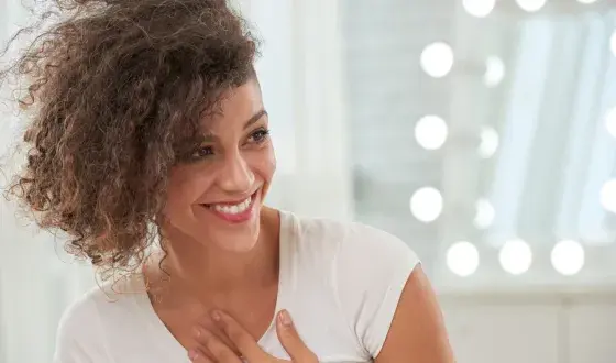 vrouw krijgt compliment