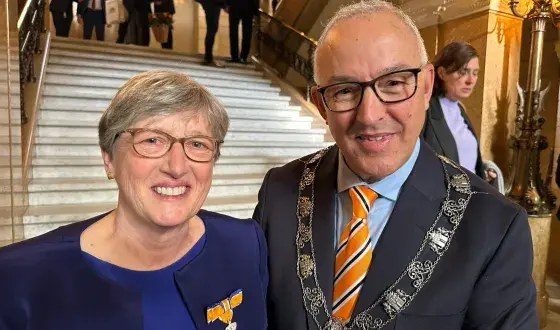 Joke Kwakman en Ahmed Aboutaleb