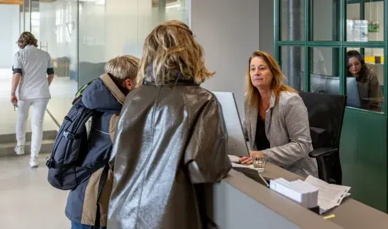 Balie patient afspraak betalen