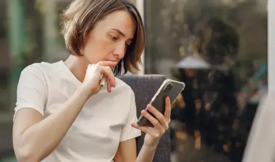 Nadenken lezen mobiel smartphone