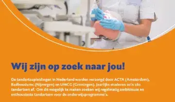 Wervingscampagne voor tandarts-docenten