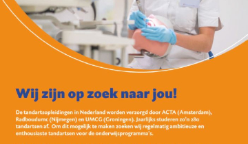 Wervingscampagne voor tandarts-docenten