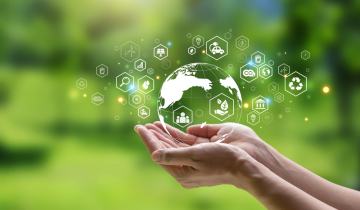 handen met wereldbol