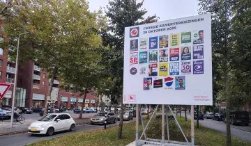 Verkiezingsbord Tweede Kamerverkiezingen 2025