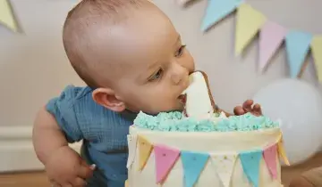 1 jaar Gebitsgroeiboekje baby taart
